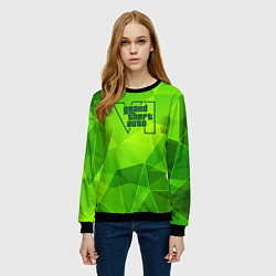 Свитшот женский GTA6 green poly, цвет: 3D-черный — фото 2