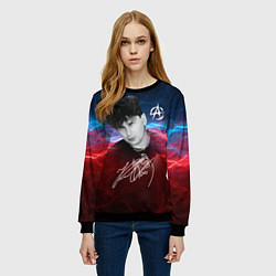 Свитшот женский Юрий Клинских автограф, цвет: 3D-черный — фото 2