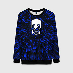 Свитшот женский David Bowie blue energy, цвет: 3D-черный