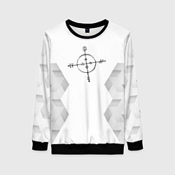 Свитшот женский Megadeth white poly, цвет: 3D-черный