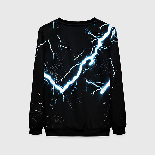 Женский свитшот Рестлер в молниях / 3D-Черный – фото 2