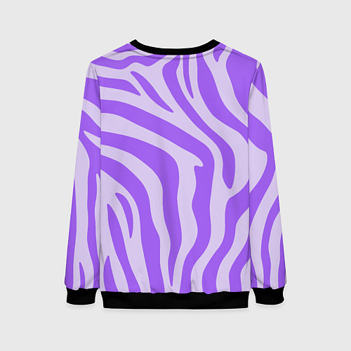 Женский свитшот Лавандовый тигровый паттерн / 3D-Черный – фото 2