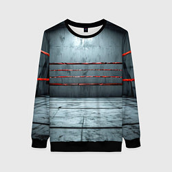 Свитшот женский Серый ринг, цвет: 3D-черный