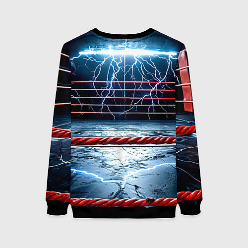 Женский свитшот Ринг и молния / 3D-Черный – фото 2