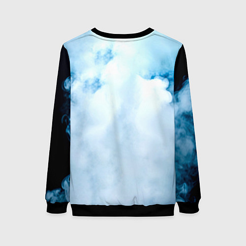 Женский свитшот Брюс Ли в дыму / 3D-Черный – фото 2