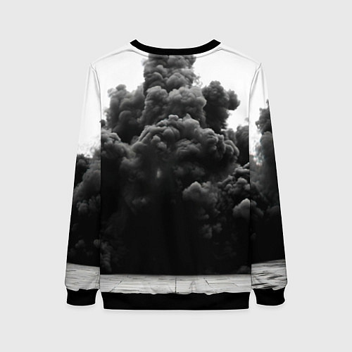 Женский свитшот Мухаммед Али в черном дыму / 3D-Черный – фото 2