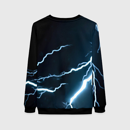 Женский свитшот Мухаммед Али и молния / 3D-Черный – фото 2
