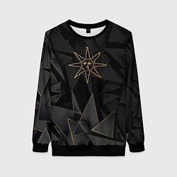Свитшот женский Dark Souls golden poly, цвет: 3D-черный