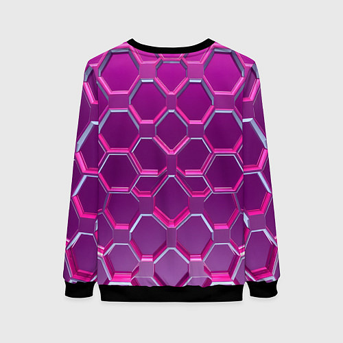 Женский свитшот Розовый бронежилет / 3D-Черный – фото 2