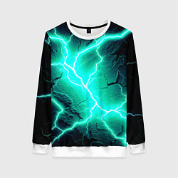 Свитшот женский Color light blue black, цвет: 3D-белый