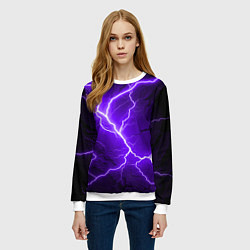 Свитшот женский Color purple black, цвет: 3D-белый — фото 2
