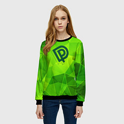 Свитшот женский Deep Purple green poly, цвет: 3D-черный — фото 2