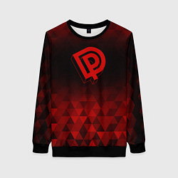 Свитшот женский Deep Purple red poly, цвет: 3D-черный