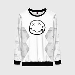 Свитшот женский Nirvana white poly, цвет: 3D-черный