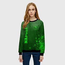 Свитшот женский Napoli - green gradient вертикально, цвет: 3D-черный — фото 2