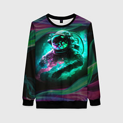 Женский свитшот Космонавт неоновая дымка