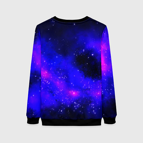 Женский свитшот Огненный путь космонавта / 3D-Черный – фото 2