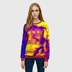Свитшот женский Monster energy storm grunge, цвет: 3D-красный — фото 2