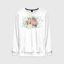 Свитшот женский Легкое дыхание, цвет: 3D-белый