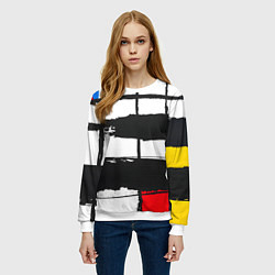 Свитшот женский В стиле пита мондриана, цвет: 3D-белый — фото 2