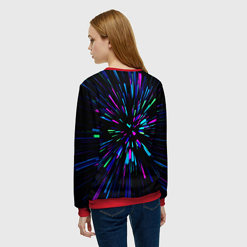Женский свитшот Neon rods / 3D-Красный – фото 4