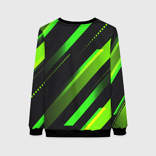 Женский свитшот Color black green / 3D-Черный – фото 2