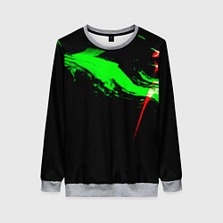 Женский свитшот Color black green red