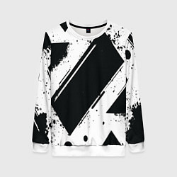 Свитшот женский Color black white, цвет: 3D-белый
