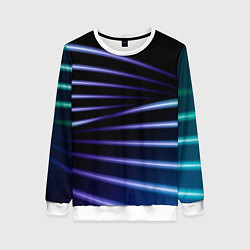 Свитшот женский Color black blue, цвет: 3D-белый