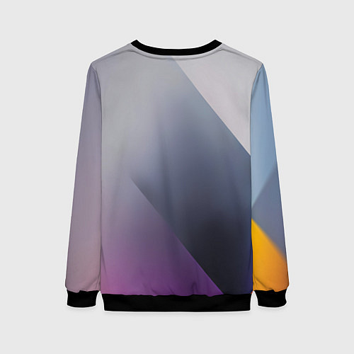 Женский свитшот Color grey with stripes / 3D-Черный – фото 2