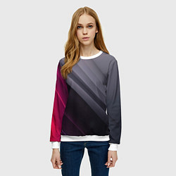 Свитшот женский Color black grey, цвет: 3D-белый — фото 2