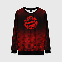 Свитшот женский Bayern red poly, цвет: 3D-черный
