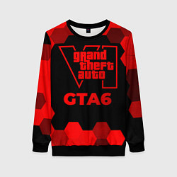 Женский свитшот GTA6 - red gradient