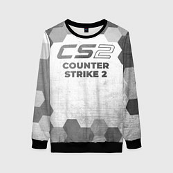 Свитшот женский Counter Strike 2 - white gradient, цвет: 3D-черный