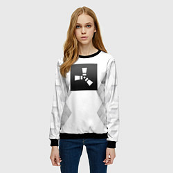 Свитшот женский Rust white poly, цвет: 3D-черный — фото 2