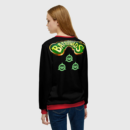 Женский свитшот Battletoads trio / 3D-Красный – фото 4