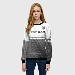 Свитшот женский West Ham - white gradient посередине, цвет: 3D-черный — фото 2