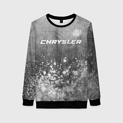 Свитшот женский Chrysler - grey gradient посередине, цвет: 3D-черный