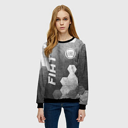 Свитшот женский Fiat - grey gradient вертикально, цвет: 3D-черный — фото 2