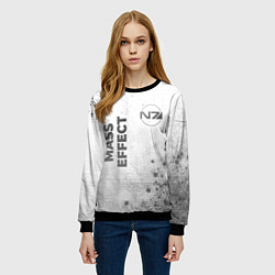 Свитшот женский Mass Effect - white gradient вертикально, цвет: 3D-черный — фото 2