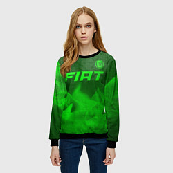Свитшот женский Fiat - green gradient посередине, цвет: 3D-черный — фото 2