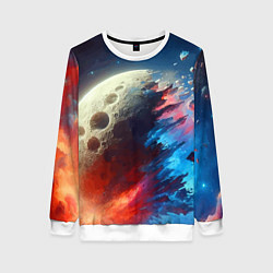 Женский свитшот Разрыв космического тела - нейроарт