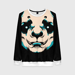 Свитшот женский Взгляд панды, цвет: 3D-белый