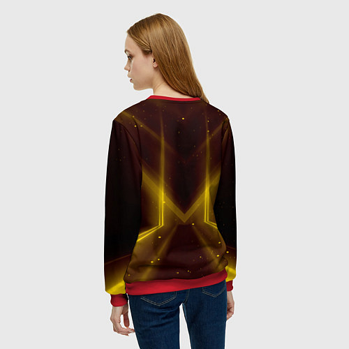 Женский свитшот ACDC стиль памятника / 3D-Красный – фото 4