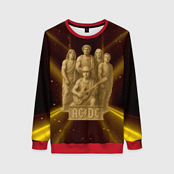 Свитшот женский ACDC стиль памятника, цвет: 3D-красный