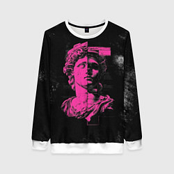 Свитшот женский Скульптура гранж арт, цвет: 3D-белый