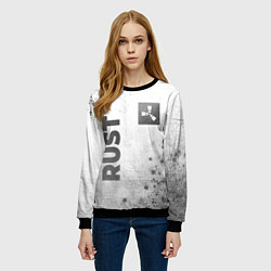 Свитшот женский Rust - white gradient вертикально, цвет: 3D-черный — фото 2