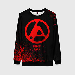 Свитшот женский Linkin Park 2024 - red gradient, цвет: 3D-черный