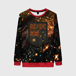 Свитшот женский ACDC в стиле нашивки, цвет: 3D-красный