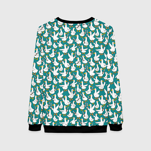 Женский свитшот Злой гусь узор / 3D-Черный – фото 2